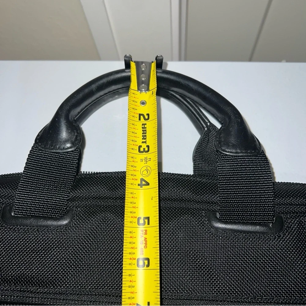 TUMI Essential Brief FXT Ballistic Black Nylon Padded Laptop Briefcase Bag